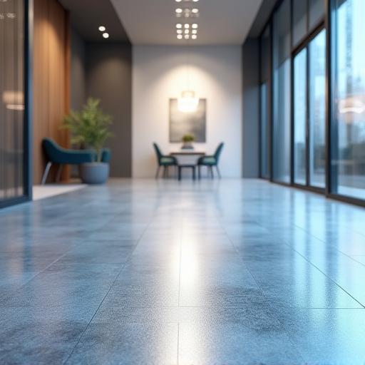 After: Southbank showroom metallic epoxy